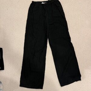 Girls Black linen pants